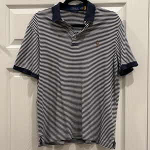 Polo by Ralph Lauren Black and White Striped Polo Shirt